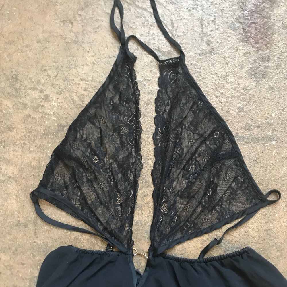 Sexy lingerie backless gown